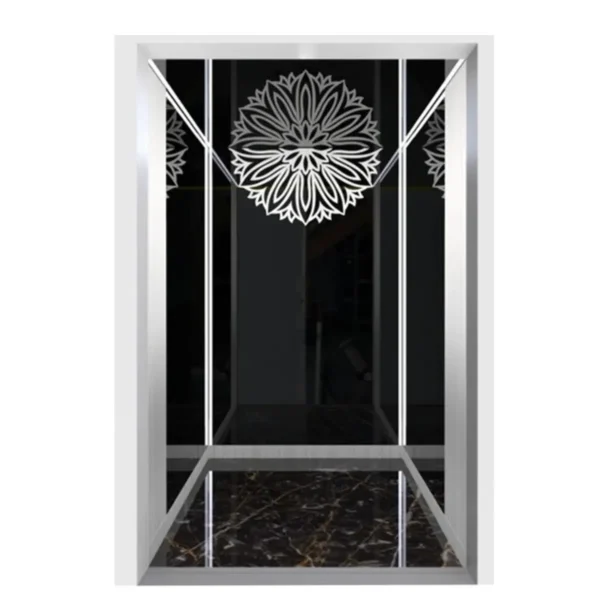 کابین آسانسور مدل 'گیلان- رنگ نقره ای- شرکت کیوان فراز