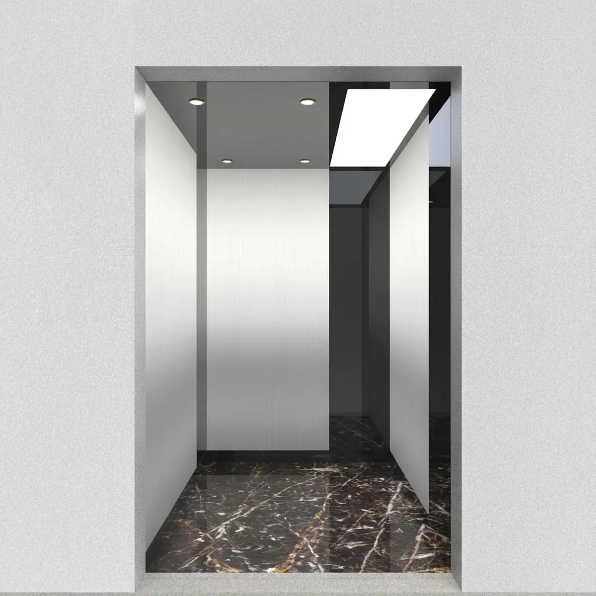 کابین آسانسور مدل قزوین- رنگ نقره ای- شرکت کیوان فراز